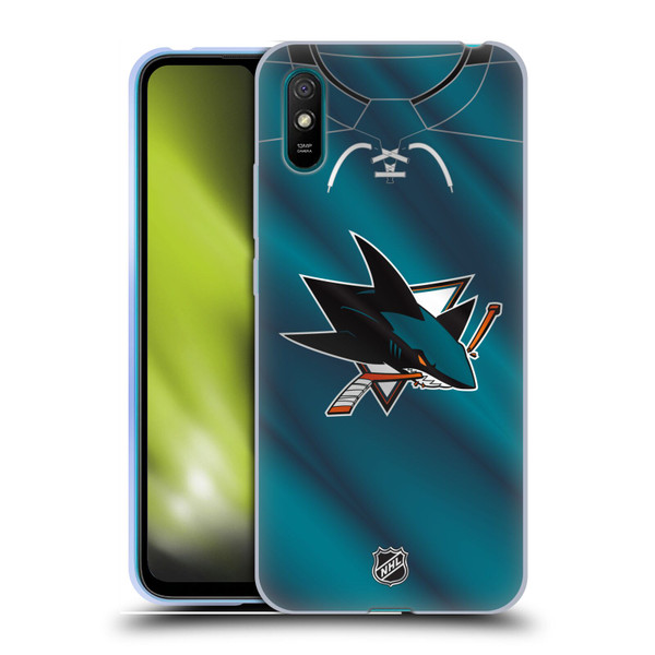 NHL San Jose Sharks Jersey Soft Gel Case for Xiaomi Redmi 9A / Redmi 9AT