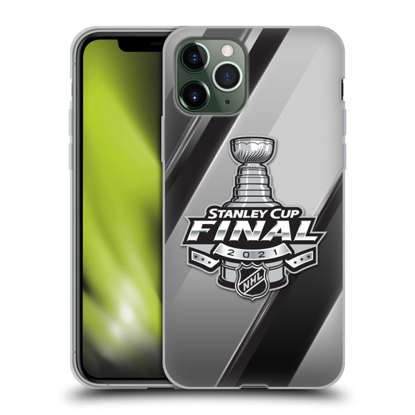 NHL 2021 Stanley Cup Final Stripes 2 Soft Gel Case for Apple iPhone 11 Pro