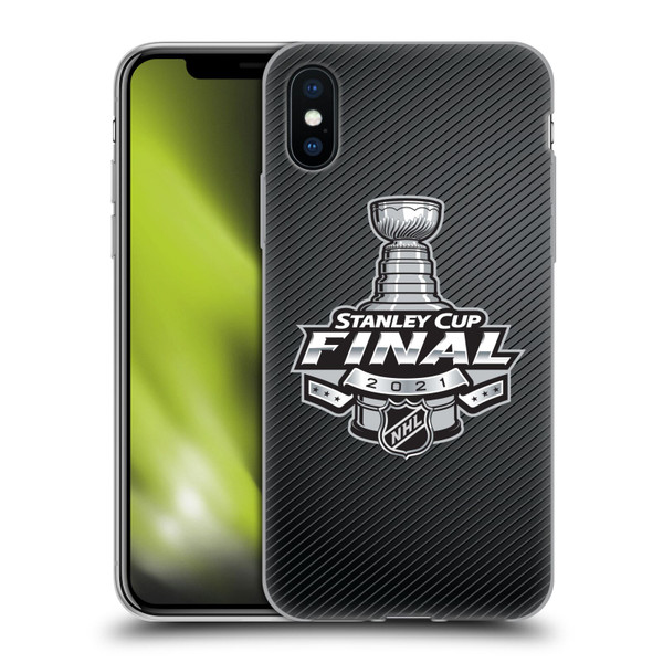 NHL 2021 Stanley Cup Final Stripes Soft Gel Case for Apple iPhone X / iPhone XS