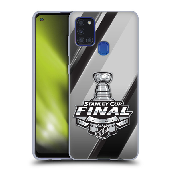 NHL 2021 Stanley Cup Final Stripes 2 Soft Gel Case for Samsung Galaxy A21s (2020)