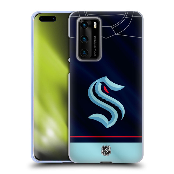NHL Seattle Kraken Jersey Soft Gel Case for Huawei P40 5G