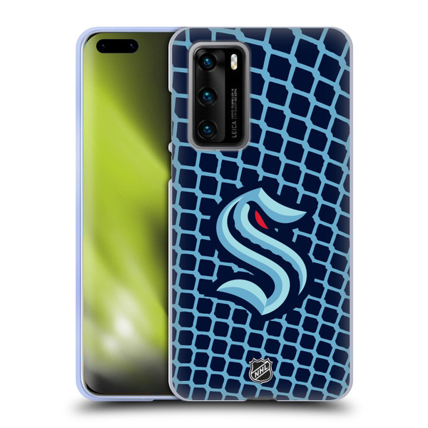 NHL Seattle Kraken Net Pattern Soft Gel Case for Huawei P40 5G