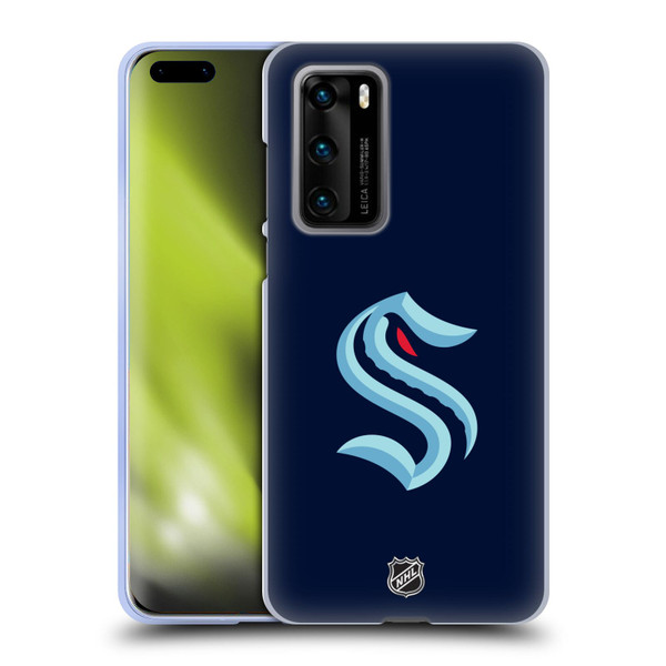 NHL Seattle Kraken Plain Soft Gel Case for Huawei P40 5G