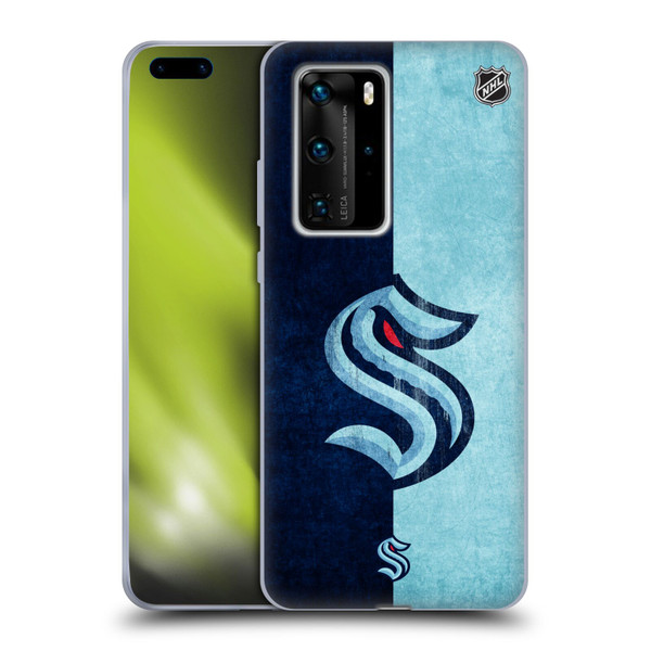 NHL Seattle Kraken Half Distressed Soft Gel Case for Huawei P40 Pro / P40 Pro Plus 5G