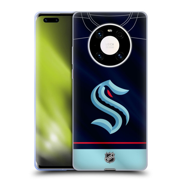 NHL Seattle Kraken Jersey Soft Gel Case for Huawei Mate 40 Pro 5G