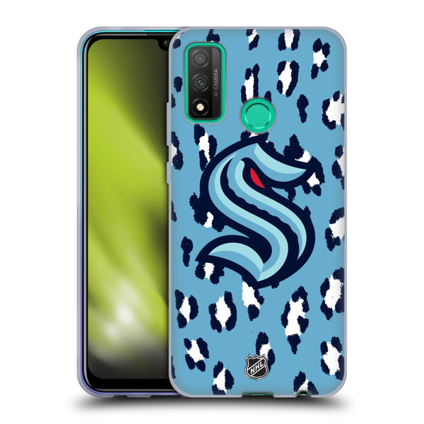 NHL Seattle Kraken Leopard Pattern Soft Gel Case for Huawei P Smart (2020)