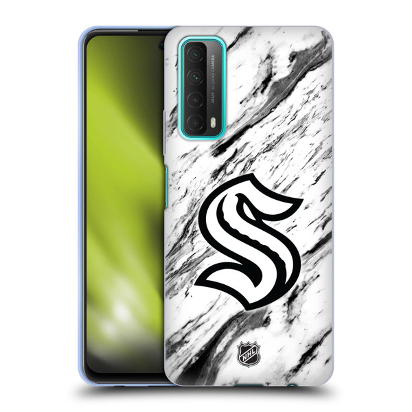 NHL Seattle Kraken Marble Soft Gel Case for Huawei P Smart (2021)