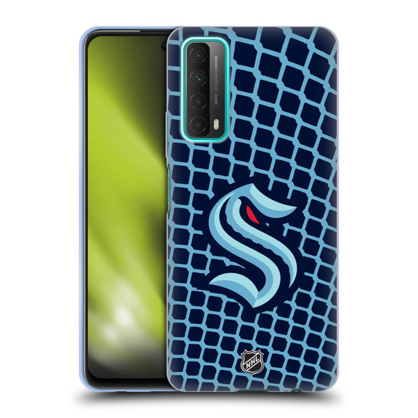 NHL Seattle Kraken Net Pattern Soft Gel Case for Huawei P Smart (2021)