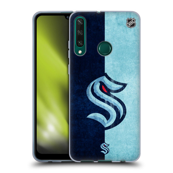 NHL Seattle Kraken Half Distressed Soft Gel Case for Huawei Y6p