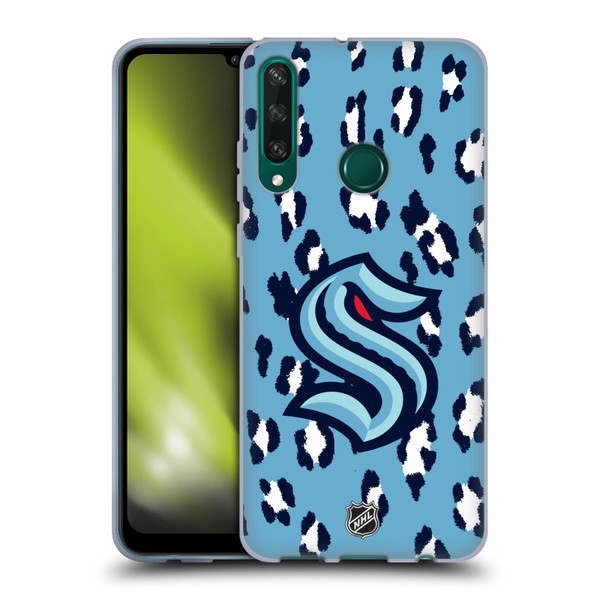 NHL Seattle Kraken Leopard Patten Soft Gel Case for Huawei Y6p