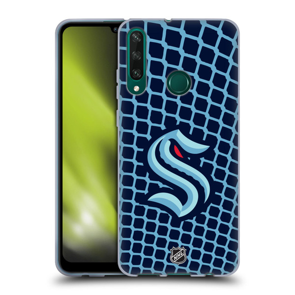 NHL Seattle Kraken Net Pattern Soft Gel Case for Huawei Y6p