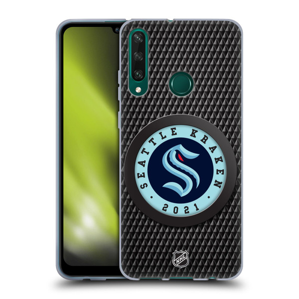 NHL Seattle Kraken Puck Texture Soft Gel Case for Huawei Y6p