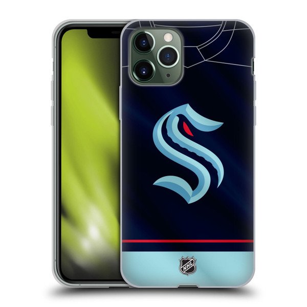 NHL Seattle Kraken Jersey Soft Gel Case for Apple iPhone 11 Pro