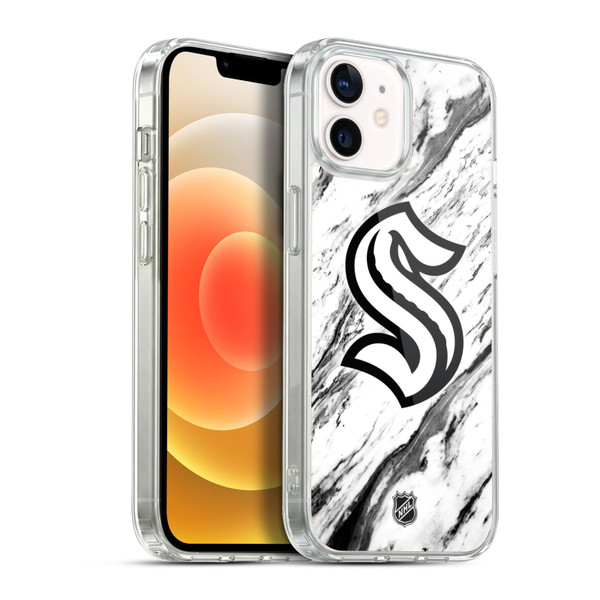 NHL Seattle Kraken Marble Soft Gel Case for Apple iPhone 12 / iPhone 12 Pro & MagSafe