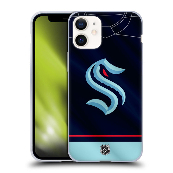 NHL Seattle Kraken Jersey Soft Gel Case for Apple iPhone 12 Mini