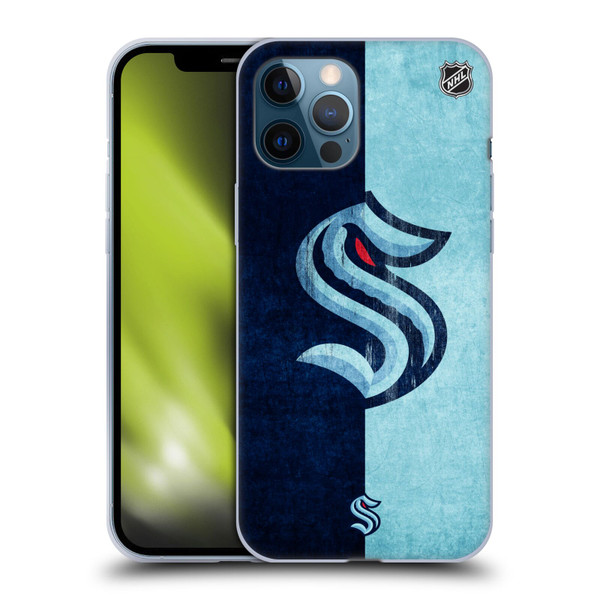 NHL Seattle Kraken Half Distressed Soft Gel Case for Apple iPhone 12 Pro Max