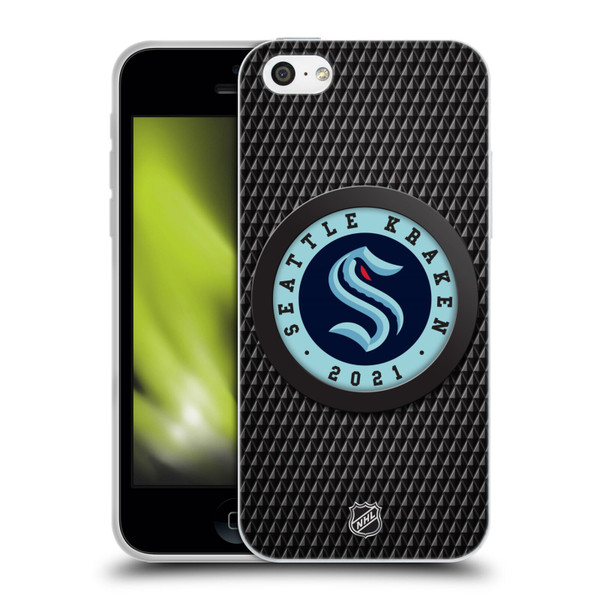 NHL Seattle Kraken Puck Texture Soft Gel Case for Apple iPhone 5c