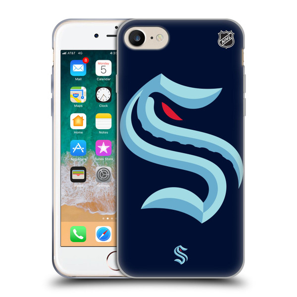 NHL Seattle Kraken Oversized Soft Gel Case for Apple iPhone 7 / 8 / SE 2020 & 2022