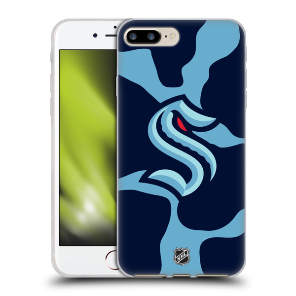 NHL Seattle Kraken Cow Pattern Soft Gel Case for Apple iPhone 7 Plus / iPhone 8 Plus