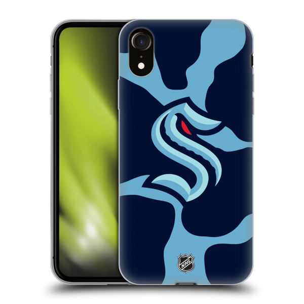 NHL Seattle Kraken Cow Pattern Soft Gel Case for Apple iPhone XR