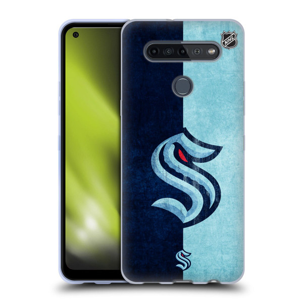 NHL Seattle Kraken Half Distressed Soft Gel Case for LG K51S