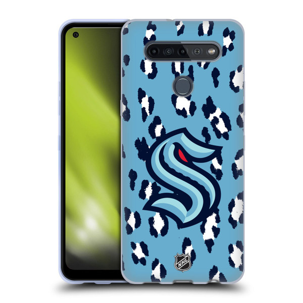 NHL Seattle Kraken Leopard Pattern Soft Gel Case for LG K51S