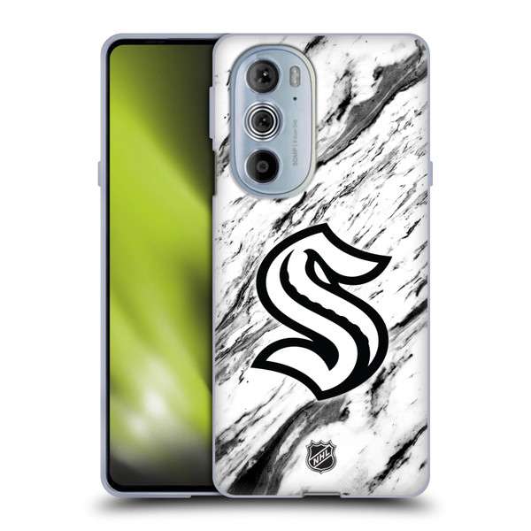 NHL Seattle Kraken Marble Soft Gel Case for Motorola Edge X30
