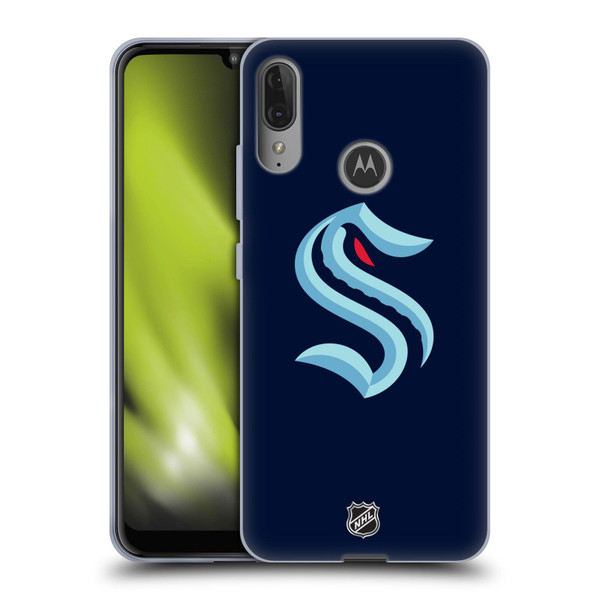 NHL Seattle Kraken Plain Soft Gel Case for Motorola Moto E6 Plus