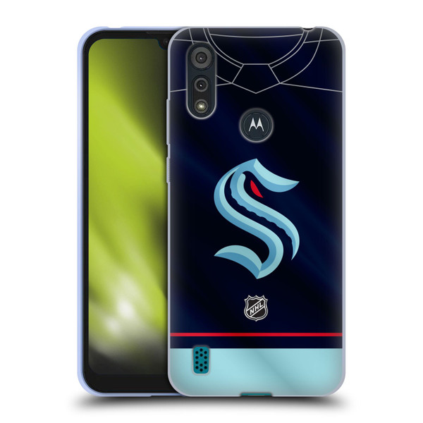 NHL Seattle Kraken Jersey Soft Gel Case for Motorola Moto E6s (2020)