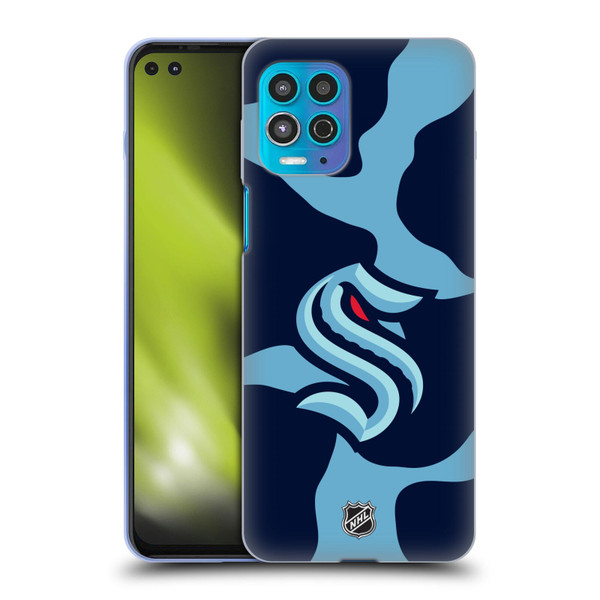 NHL Seattle Kraken Cow Pattern Soft Gel Case for Motorola Moto G100