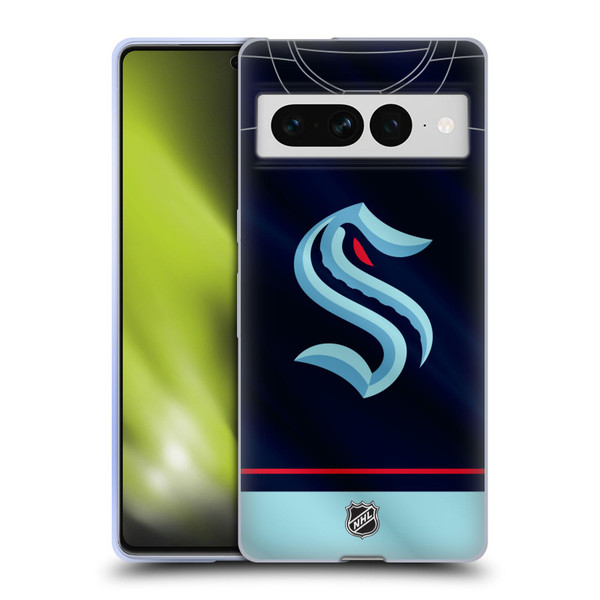 NHL Seattle Kraken Jersey Soft Gel Case for Google Pixel 7 Pro