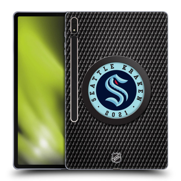 NHL Seattle Kraken Puck Texture Soft Gel Case for Samsung Galaxy Tab S8 Plus