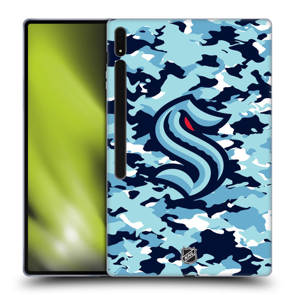 NHL Seattle Kraken Camouflage Soft Gel Case for Samsung Galaxy Tab S8 Ultra
