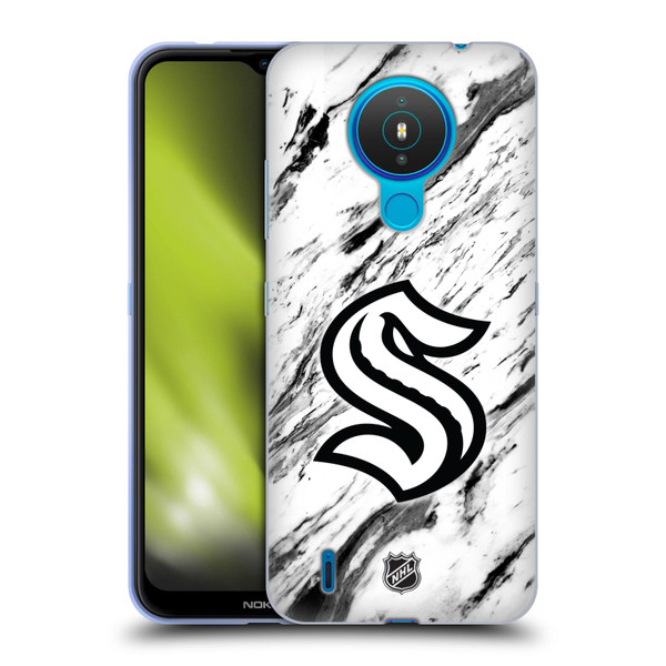 NHL Seattle Kraken Marble Soft Gel Case for Nokia 1.4