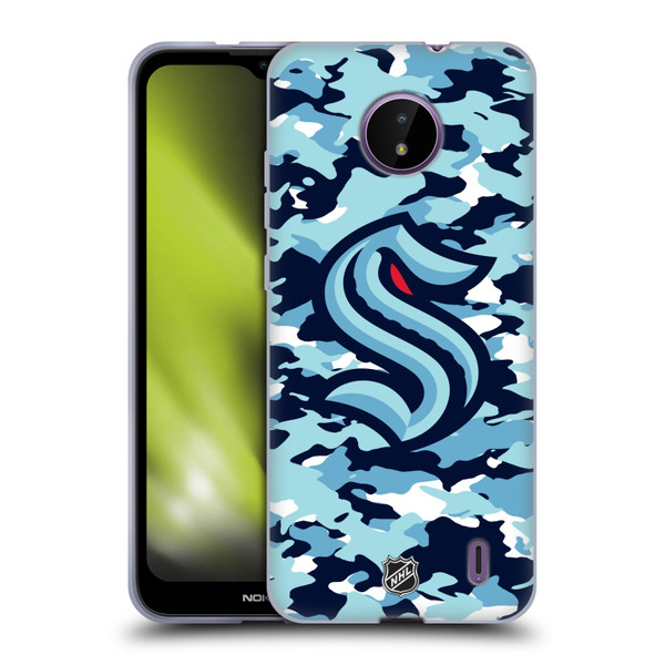 NHL Seattle Kraken Camouflage Soft Gel Case for Nokia C10 / C20