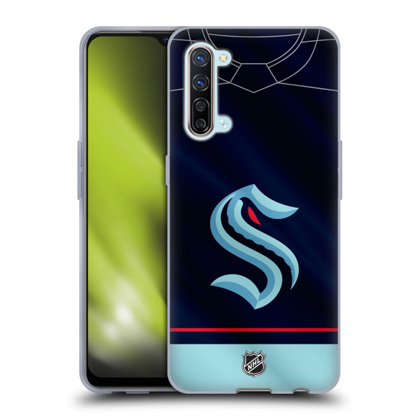 NHL Seattle Kraken Jersey Soft Gel Case for OPPO Find X2 Lite 5G