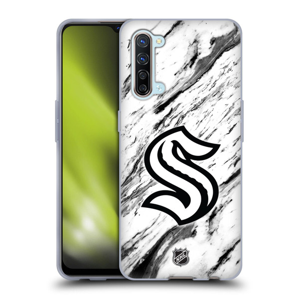 NHL Seattle Kraken Marble Soft Gel Case for OPPO Find X2 Lite 5G