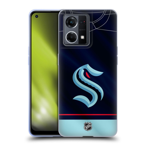 NHL Seattle Kraken Jersey Soft Gel Case for OPPO Reno8 4G