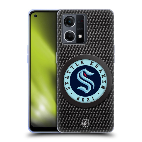 NHL Seattle Kraken Puck Texture Soft Gel Case for OPPO Reno8 4G