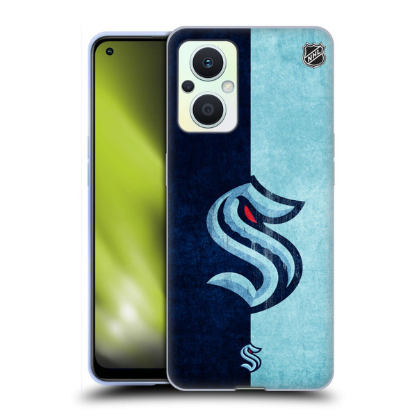 NHL Seattle Kraken Half Distressed Soft Gel Case for OPPO Reno8 Lite