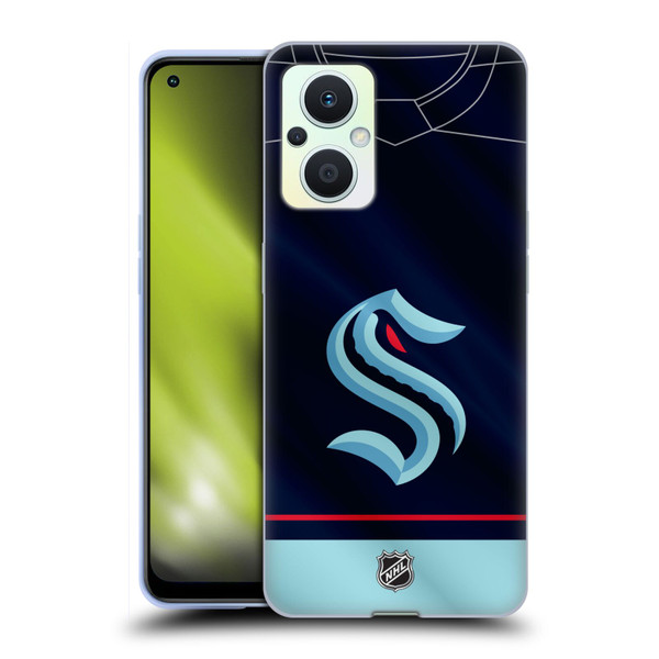 NHL Seattle Kraken Jersey Soft Gel Case for OPPO Reno8 Lite