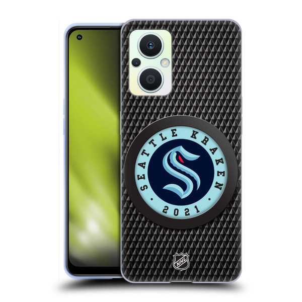 NHL Seattle Kraken Puck Texture Soft Gel Case for OPPO Reno8 Lite