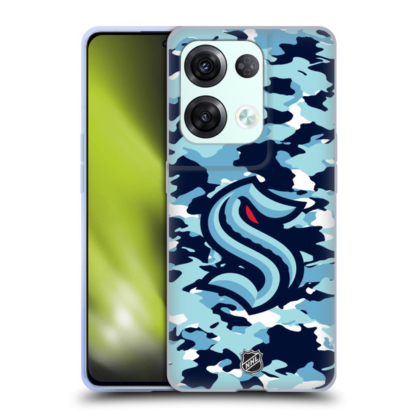 NHL Seattle Kraken Camouflage Soft Gel Case for OPPO Reno8 Pro