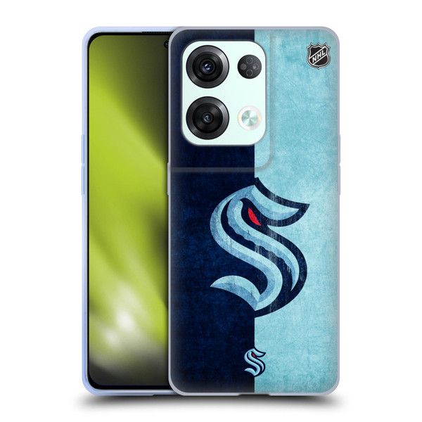 NHL Seattle Kraken Half Distressed Soft Gel Case for OPPO Reno8 Pro