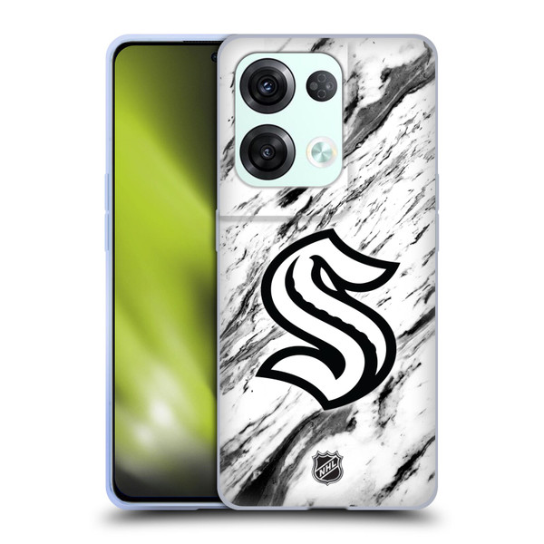 NHL Seattle Kraken Marble Soft Gel Case for OPPO Reno8 Pro