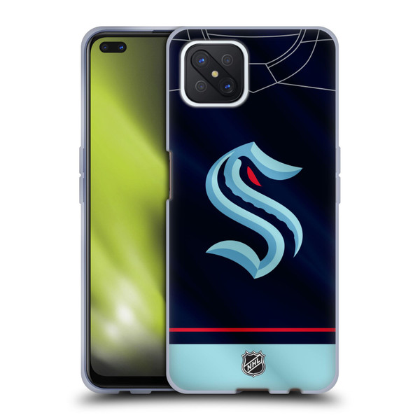 NHL Seattle Kraken Jersey Soft Gel Case for OPPO Reno4 Z 5G