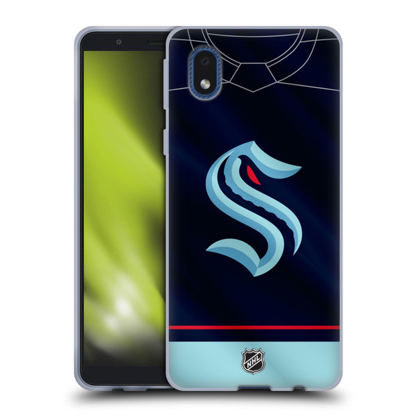 NHL Seattle Kraken Jersey Soft Gel Case for Samsung Galaxy A01 Core (2020)