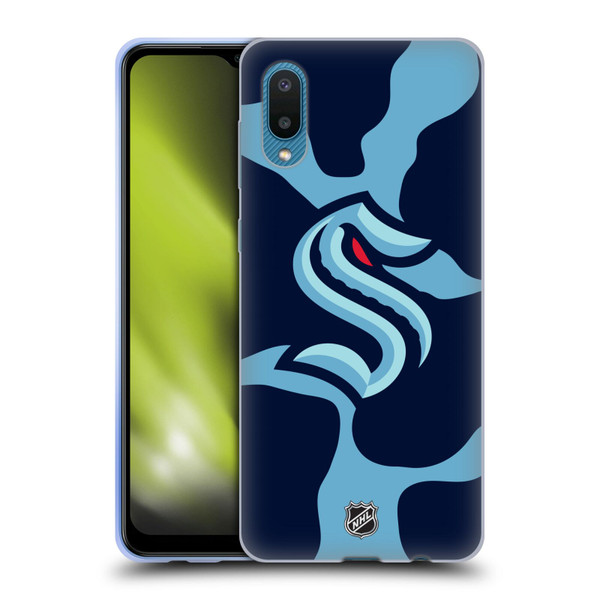 NHL Seattle Kraken Cow Pattern Soft Gel Case for Samsung Galaxy A02/M02 (2021)