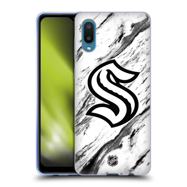 NHL Seattle Kraken Marble Soft Gel Case for Samsung Galaxy A02/M02 (2021)