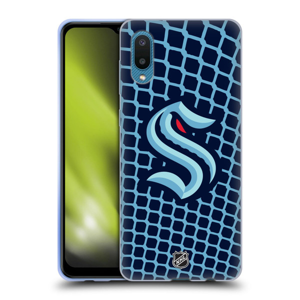 NHL Seattle Kraken Net Pattern Soft Gel Case for Samsung Galaxy A02/M02 (2021)